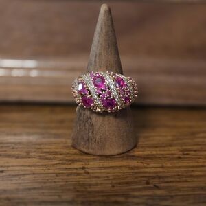 NWT bp Gold and Pink Gemstone Ring